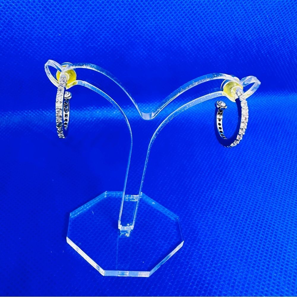 Silver hoop earrings  823